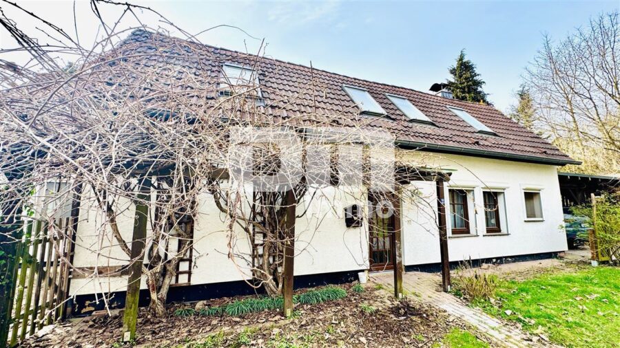 Natur pur - Einfamilienhaus am Ortsrand mit großem Grundstück, Carport und Terrasse - Frontansicht